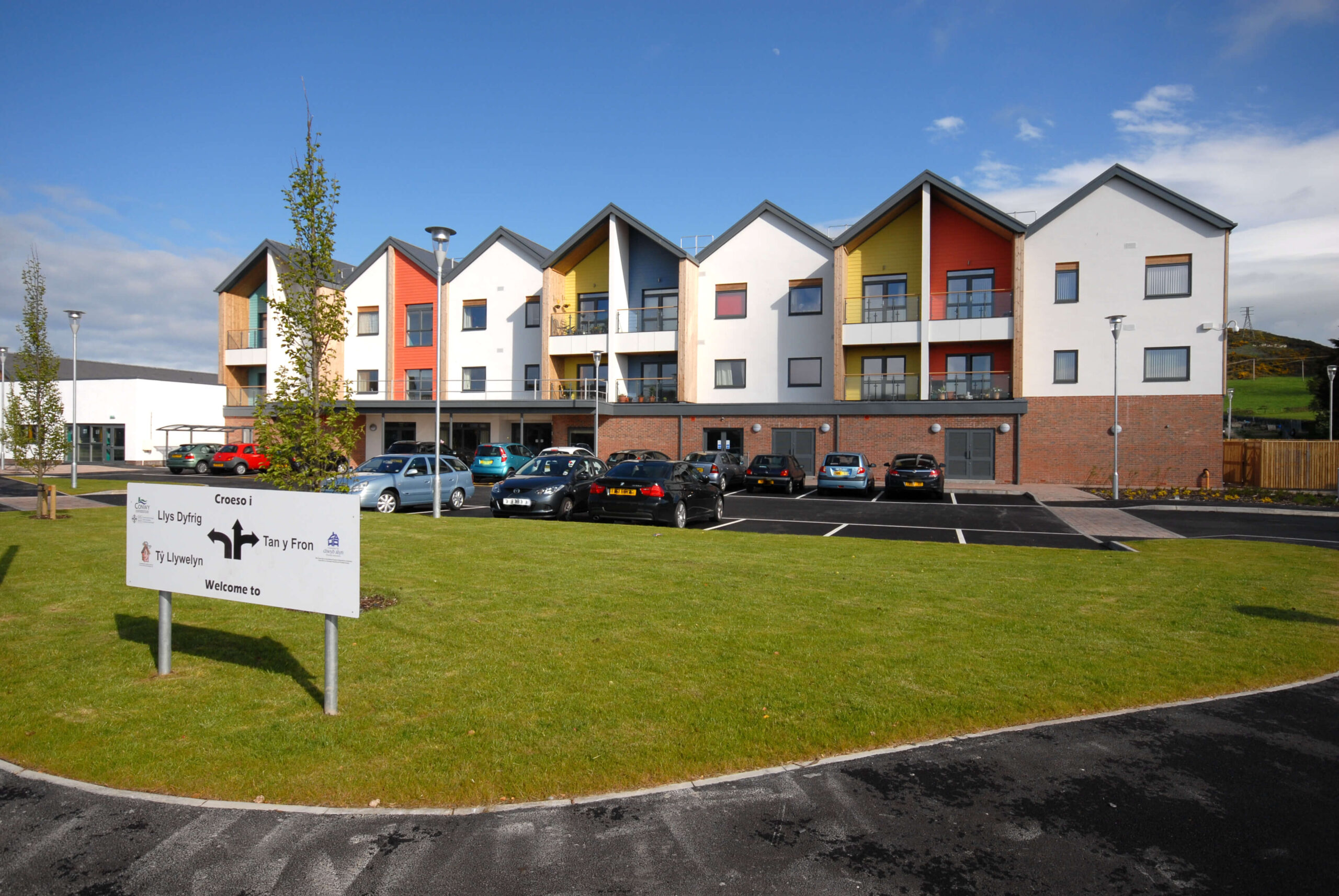 Front of Tan y Fron, Independent living Scheme with extra care 