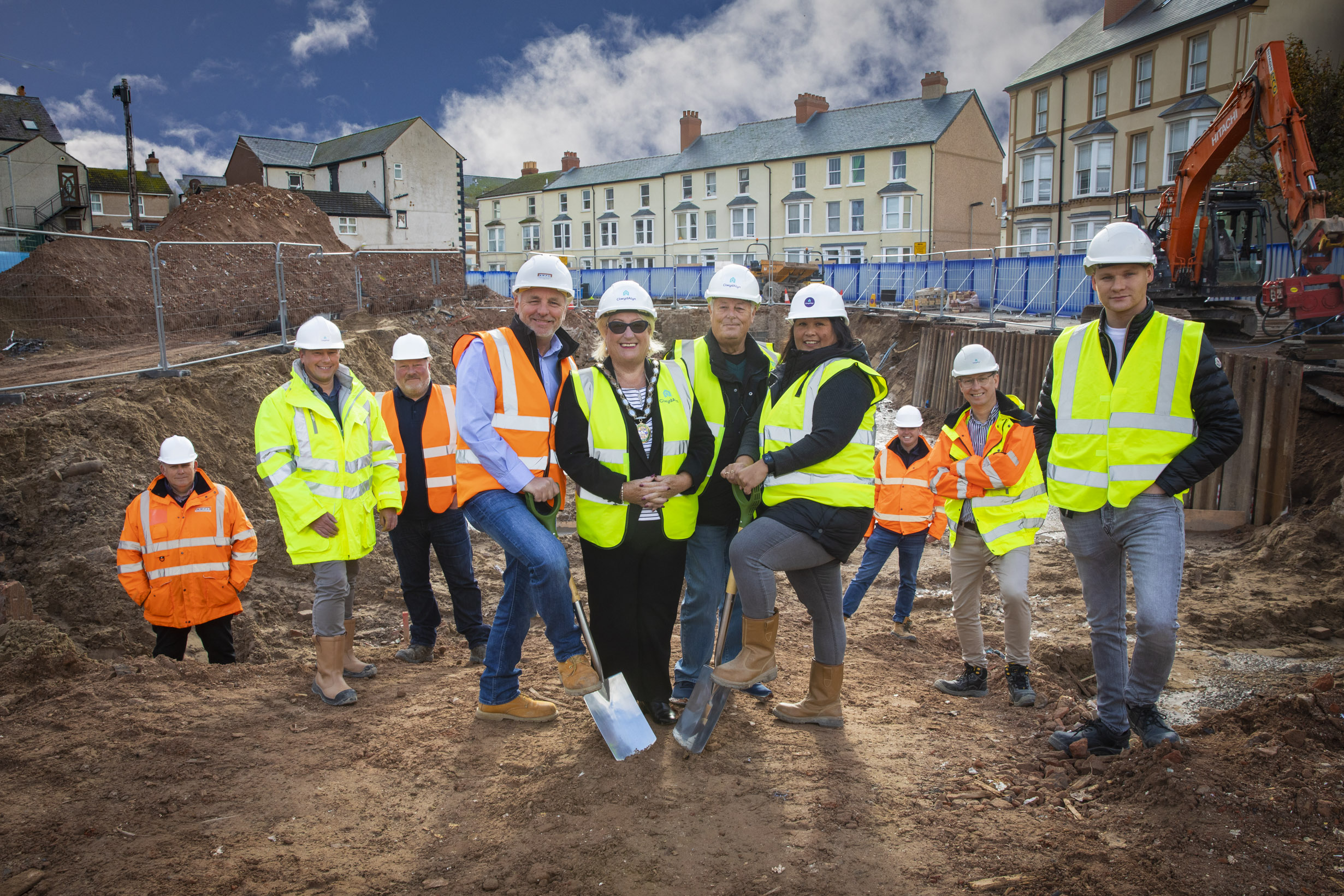 Edward Henry Street, Rhyl digging started picture