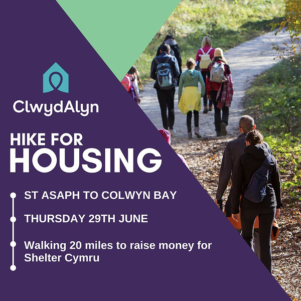 ClwydAlyn housing association joins national walking challenge for homelessness charities