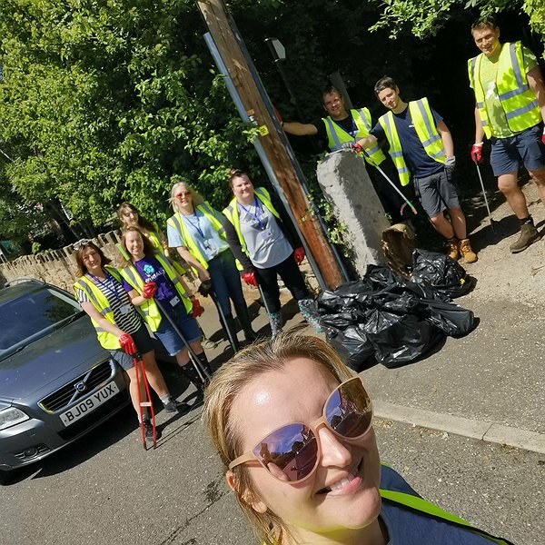 ClwydAlyn staff litter pick across North Wales