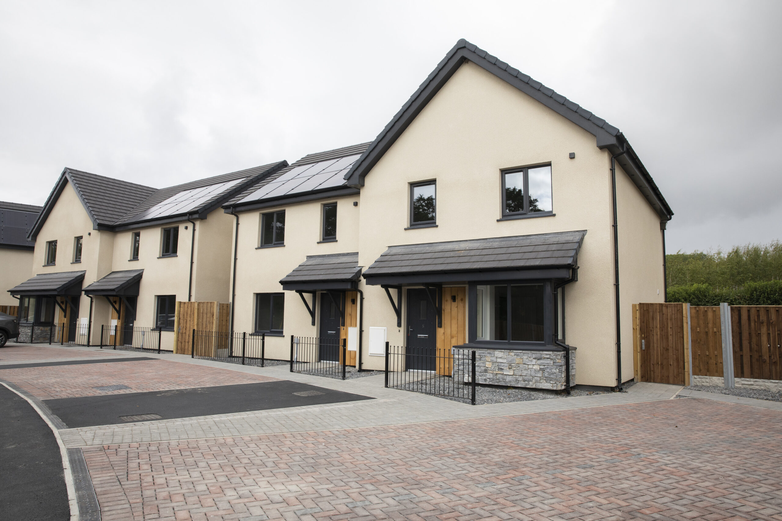 A picture of some new homes