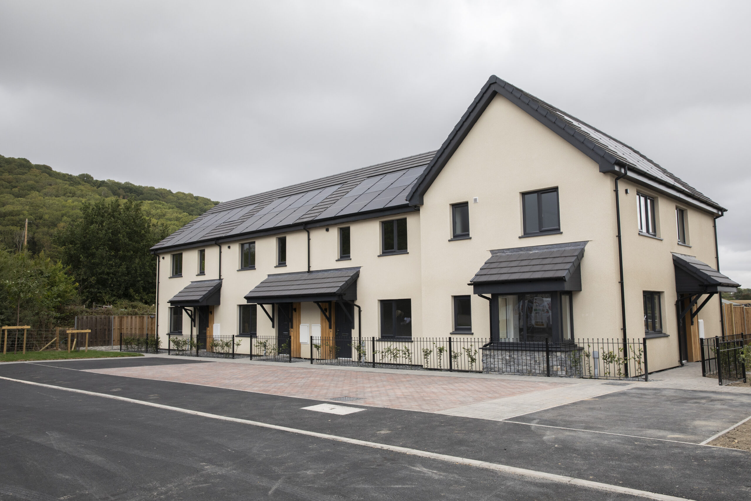 A group of new homes