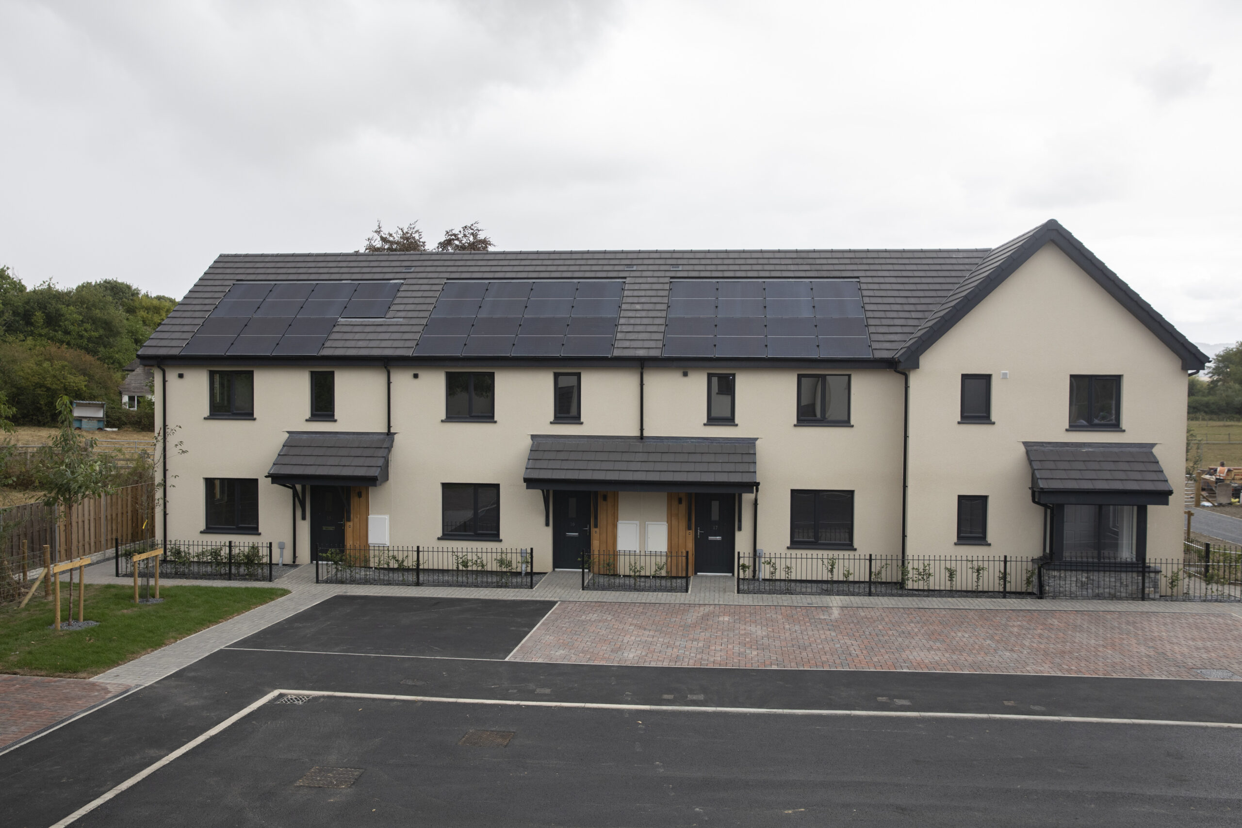 A group of new homes